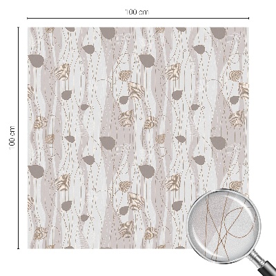 Melkglas folie met glas in lood effect Elegante bladeren