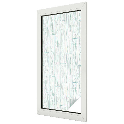 Zelfklevende raamfolie glas in lood Houten patroon