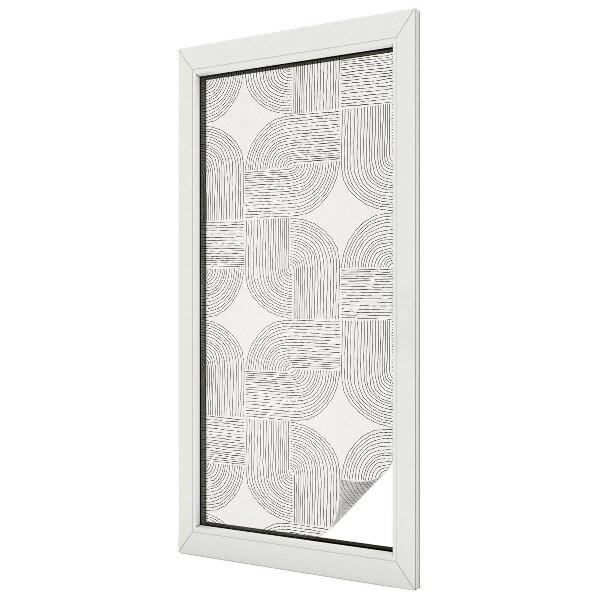 Melkglas folie met glas in lood effect Vreedzame symmetrie