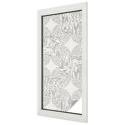 Melkglas folie met glas in lood effect Vreedzame symmetrie