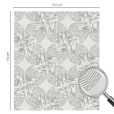 Melkglas folie met glas in lood effect Vreedzame symmetrie