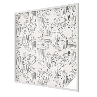 Melkglas folie met glas in lood effect Vreedzame symmetrie