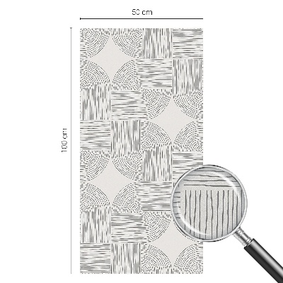 Melkglas folie met glas in lood effect Vreedzame symmetrie