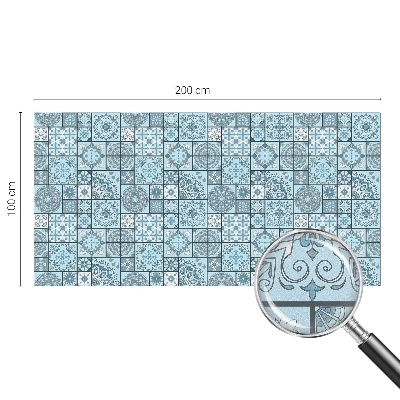 Glas in lood raamfolie Blauwe tegels