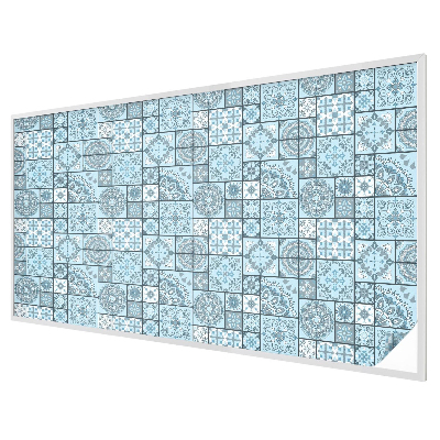 Glas in lood raamfolie Blauwe tegels