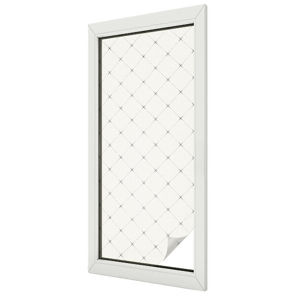 Melkglas folie met glas in lood effect Geometrisch raster