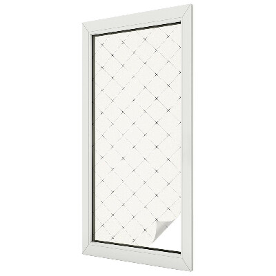 Melkglas folie met glas in lood effect Geometrisch raster