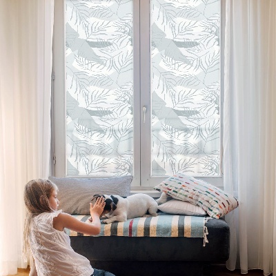 Zelfklevende raamfolie glas in lood Subtiele bladeren