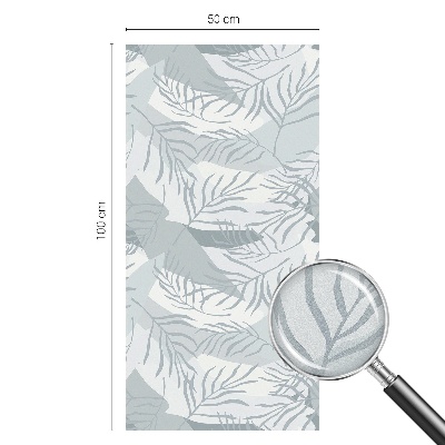 Zelfklevende raamfolie glas in lood Subtiele bladeren