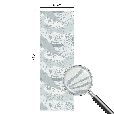 Zelfklevende raamfolie glas in lood Subtiele bladeren