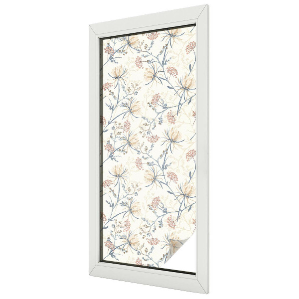 Melkglas folie met glas in lood effect Bloemen van harmonie