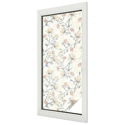 Melkglas folie met glas in lood effect Bloemen van harmonie