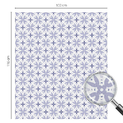 Melkglas folie met glas in lood effect Paarse patronen