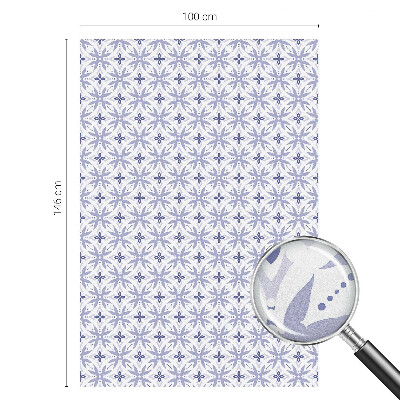 Melkglas folie met glas in lood effect Paarse patronen