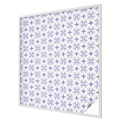 Melkglas folie met glas in lood effect Paarse patronen