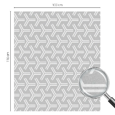 Melkglas folie met glas in lood effect Minimalistische lijnen