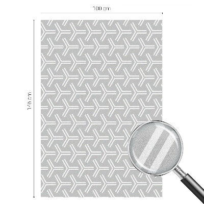 Melkglas folie met glas in lood effect Minimalistische lijnen