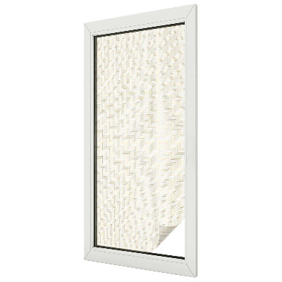 Zelfklevende raamfolie glas in lood Visgraat elegantie