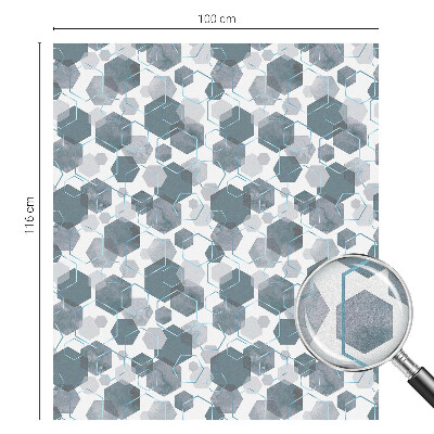 Glas in lood raamfolie Geometrische zeshoeken