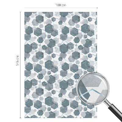 Glas in lood raamfolie Geometrische zeshoeken