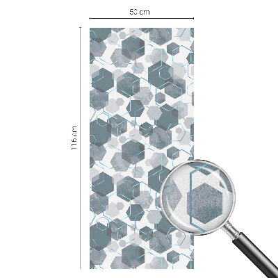 Glas in lood raamfolie Geometrische zeshoeken