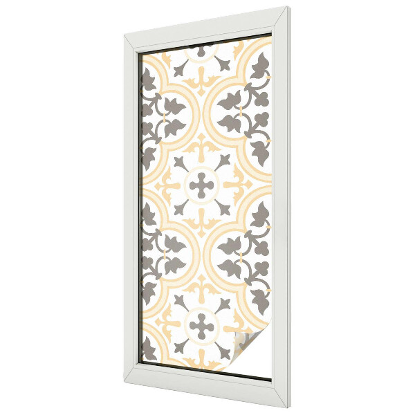 Zelfklevende raamfolie glas in lood Plantenpatronen