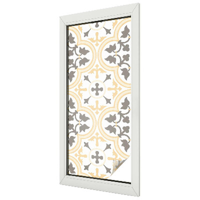 Zelfklevende raamfolie glas in lood Plantenpatronen