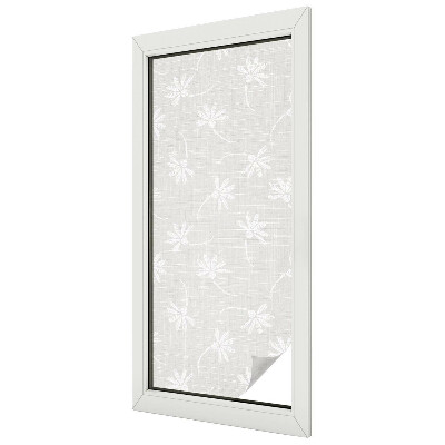 Melkglas folie met glas in lood effect Bloemenpatronen