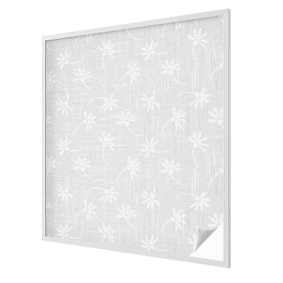 Melkglas folie met glas in lood effect Bloemenpatronen