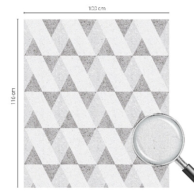 Melkglas folie met glas in lood effect Grijze driehoeken