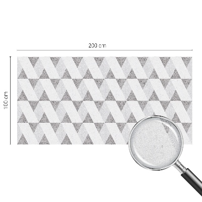 Melkglas folie met glas in lood effect Grijze driehoeken