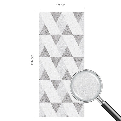 Melkglas folie met glas in lood effect Grijze driehoeken