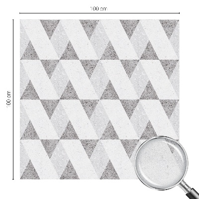 Melkglas folie met glas in lood effect Grijze driehoeken