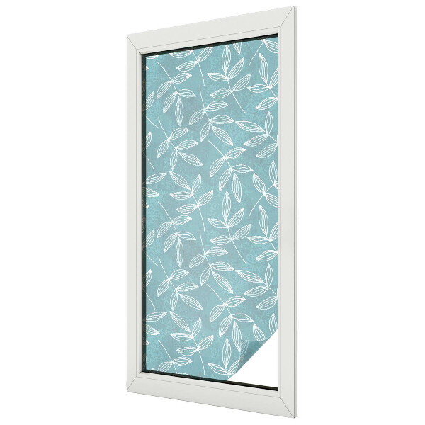 Glas in lood folie voor raam Bladrijke elegantie