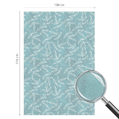 Glas in lood folie voor raam Bladrijke elegantie