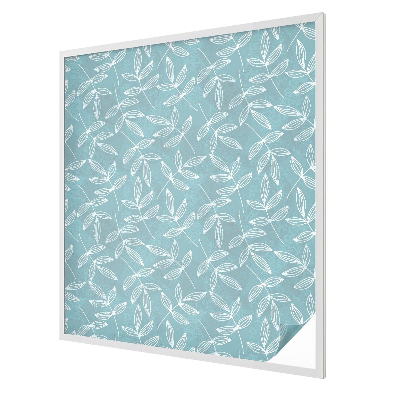 Glas in lood folie voor raam Bladrijke elegantie