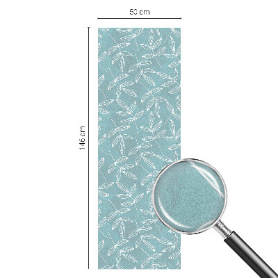 Glas in lood folie voor raam Bladrijke elegantie