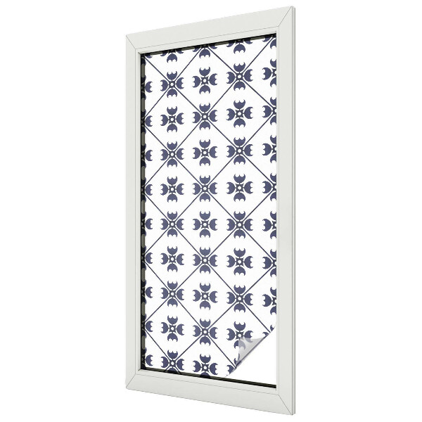 Zelfklevende raamfolie glas in lood Plantenmotief