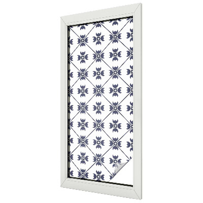 Zelfklevende raamfolie glas in lood Plantenmotief