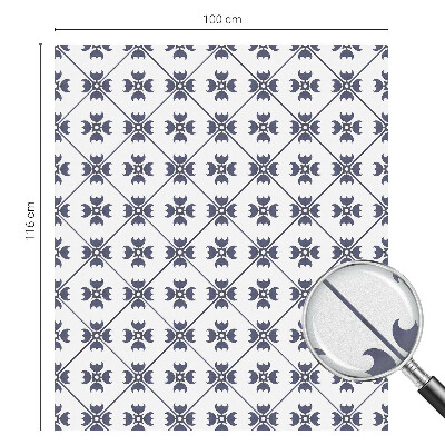 Zelfklevende raamfolie glas in lood Plantenmotief