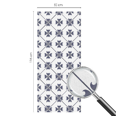 Zelfklevende raamfolie glas in lood Plantenmotief