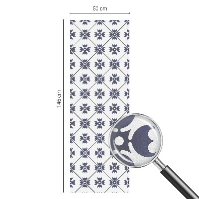 Zelfklevende raamfolie glas in lood Plantenmotief