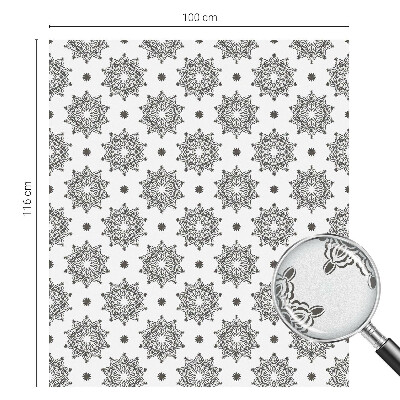 Zelfklevende raamfolie glas in lood Klassieke rozetten