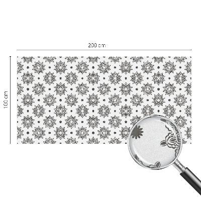 Zelfklevende raamfolie glas in lood Klassieke rozetten