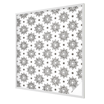 Zelfklevende raamfolie glas in lood Klassieke rozetten