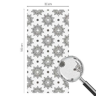 Zelfklevende raamfolie glas in lood Klassieke rozetten