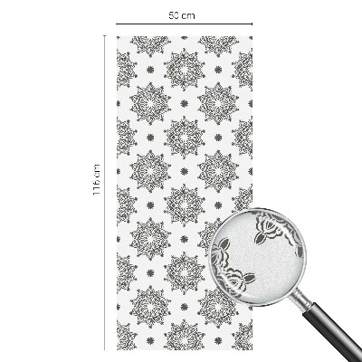 Zelfklevende raamfolie glas in lood Klassieke rozetten