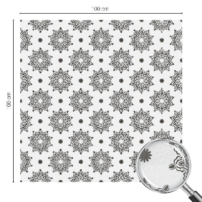 Zelfklevende raamfolie glas in lood Klassieke rozetten