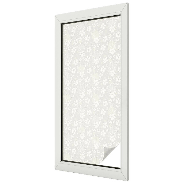 Glas in lood raamfolie Subtiele bloemen