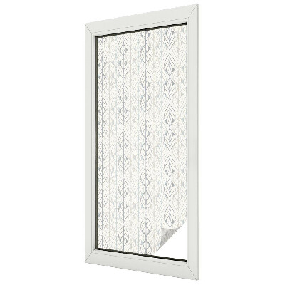 Melkglas folie met glas in lood effect Bladpatroon